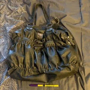 python green/grey purse